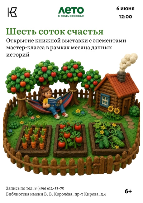 Открытие книжной выставки "Шесть соток счастья"