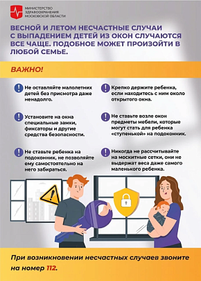 С наступлением тепла учащаются случаи выпадения детей из окон